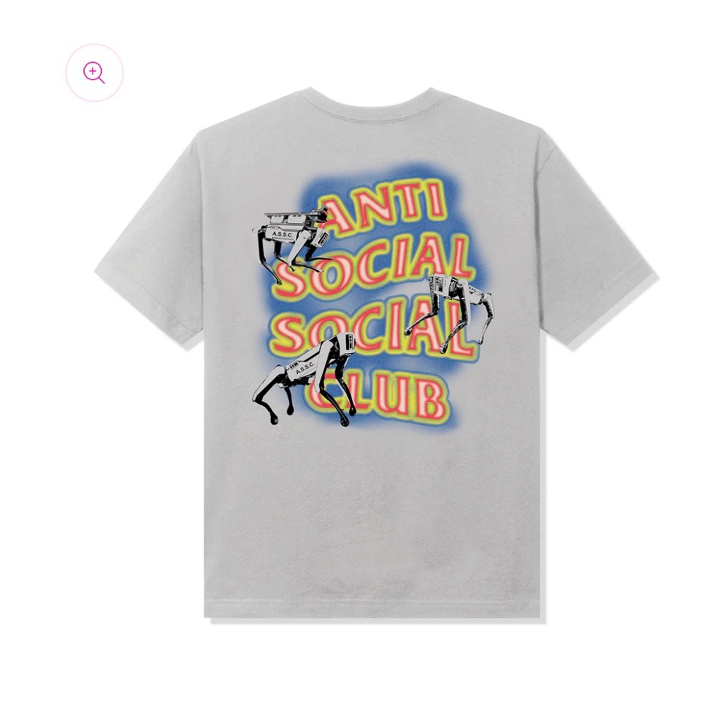Brand New size XL Anti Social Social Club "Cyber Dogs
Tee" Silver!